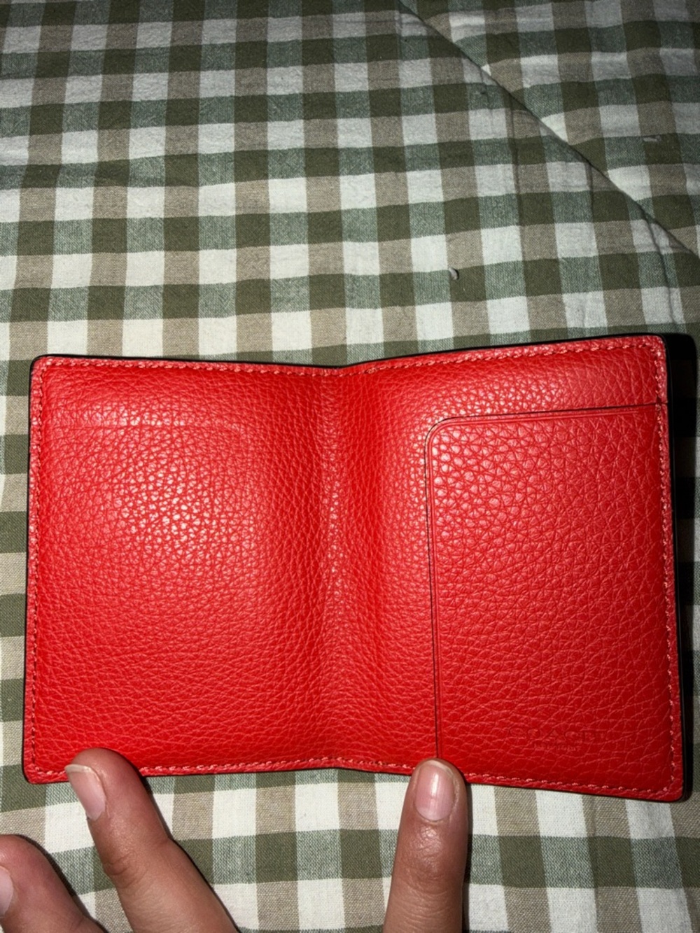 Coach Red Pebbled Leather wallet - Picture 2 of 3